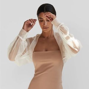 Marcella Off White Sheer Bolero